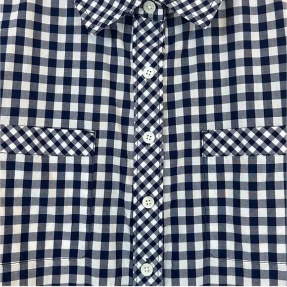 Vineyard Vines Gingham Contrasting Placket Shirt Dress Women's Size 6 Pockets Ex - Picture 8 of 12